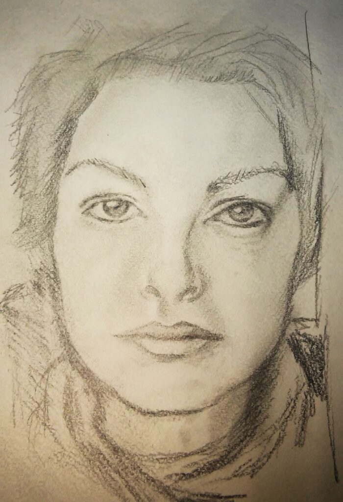 Автопортрет олівець, скетч, 2016 Self-portrait pensсil, sketch, 2016